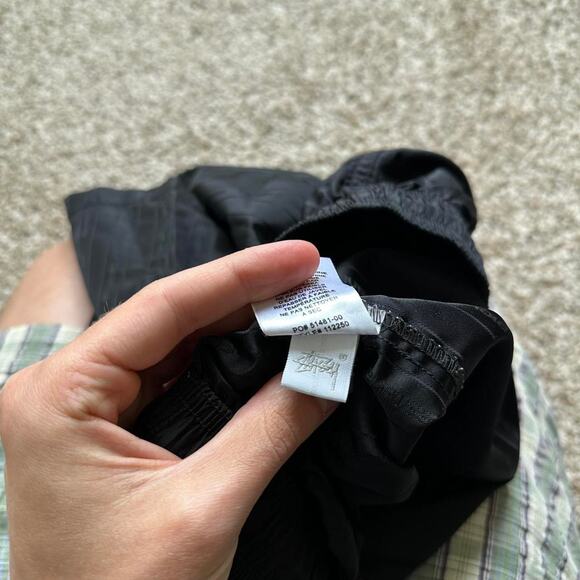 Black striped Stussy Swim Suit Bathing Suit Trunks Shorts - Picture 6 of 8